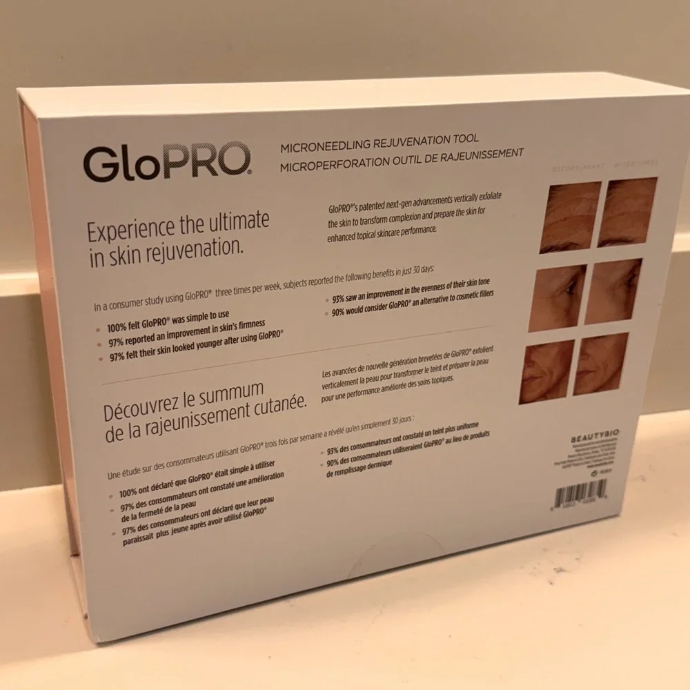GloPRO Facial Microneedling Tool Skin firming and Smoothing At Home Kit NIB